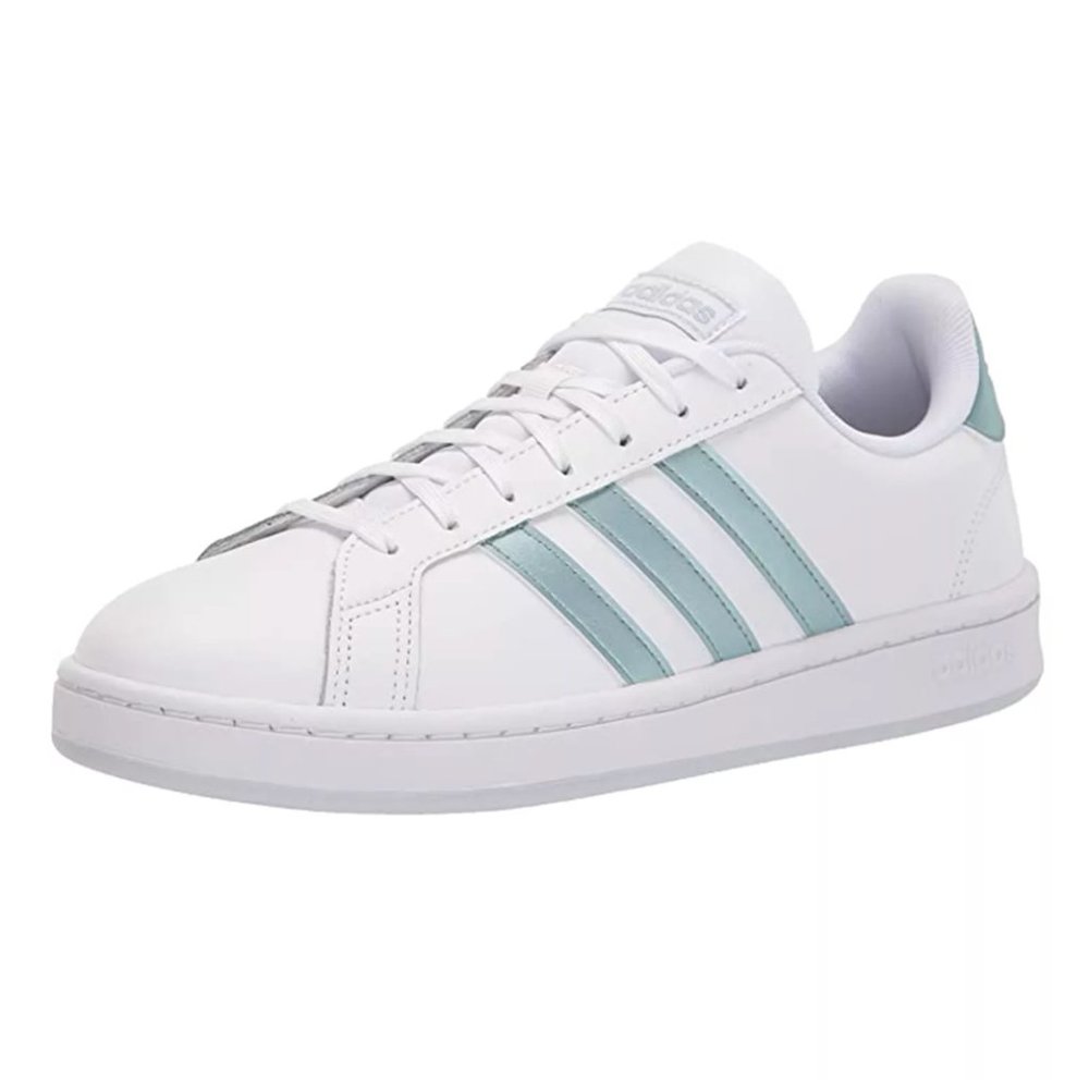 Adidas Grand Court White & Blue Sneakers